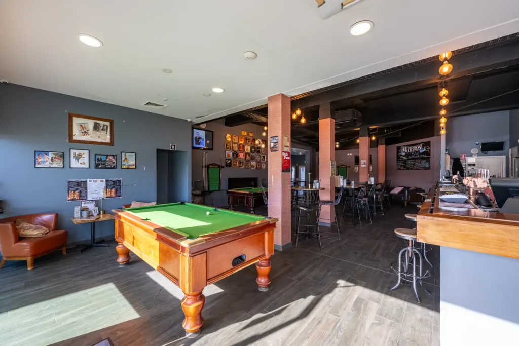 Pool table and bar inside Parade Hotel in Bunbury.